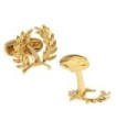 Gemelos para camisa Corona de Laurel Dorada