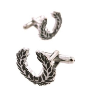 Gemelos para camisa Corona de Laurel Negro