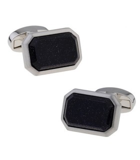 Gemelos para camisa Cristal Octogonal Bright Black