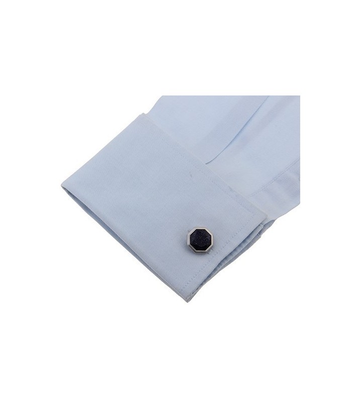 Gemelos para camisa Cristal Octogonal Bright Black II