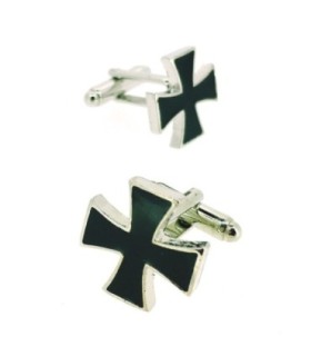 Gemelos para Camisa Cruz Negra Teutonica Cruz de Hierro