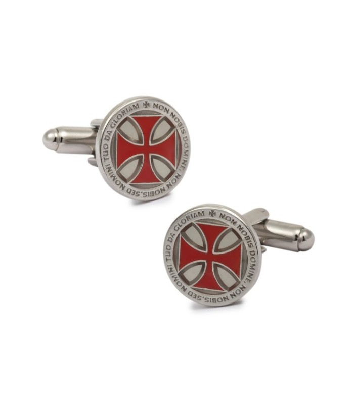 Gemelos para camisa Cruz Templaria Non Nobis