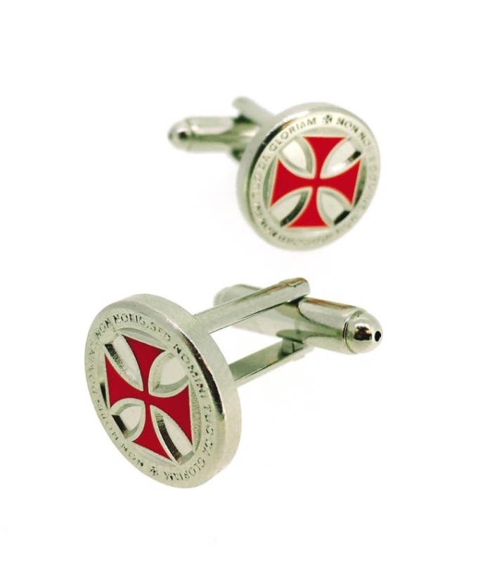 Gemelos para camisa Cruz Templaria Non Nobis