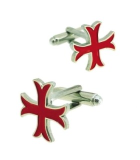 Gemelos para Camisa Cruz Templaria Patada Acero