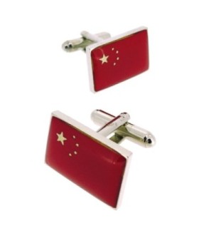Gemelos para camisa de la Bandera de la Republica Popular China