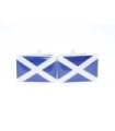 Gemelos para camisa de la Bandera Escocia San Andres Rectangular