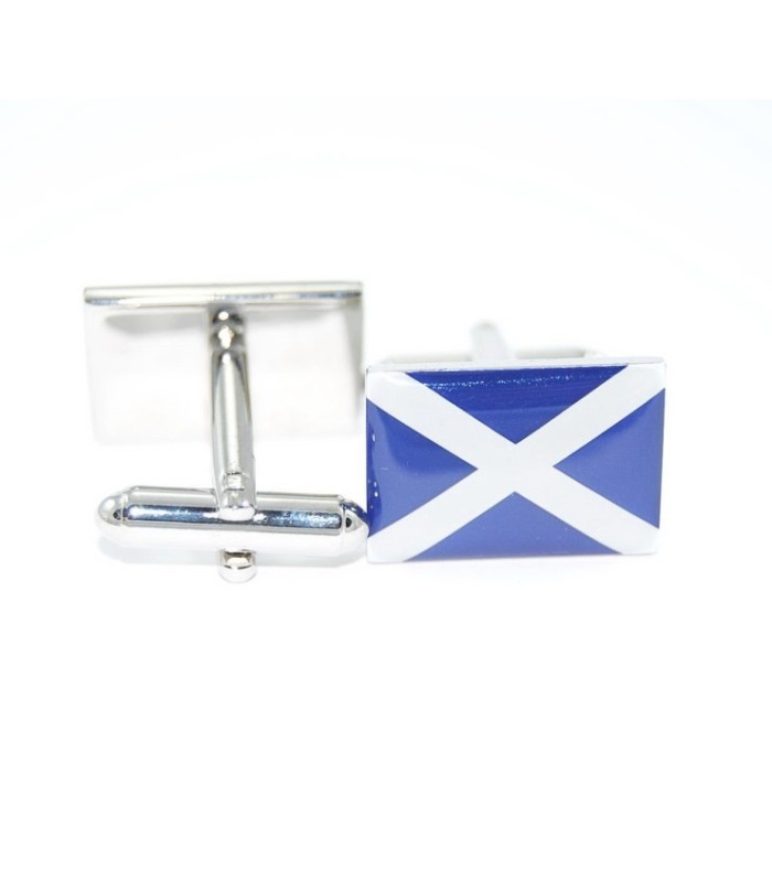 Gemelos para camisa de la Bandera Escocia San Andres Rectangular