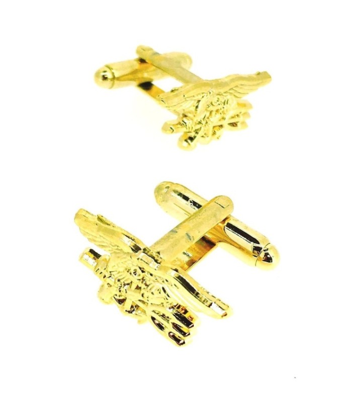 Gemelos para Camisa de la Insignia de los Seals USA Dorado