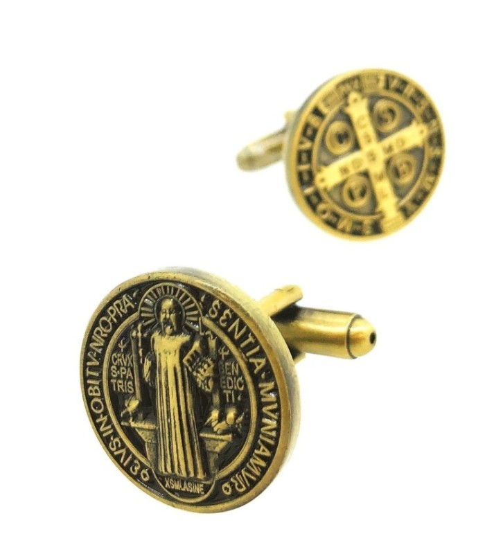 Gemelos para camisa de la Medalla de San Benito