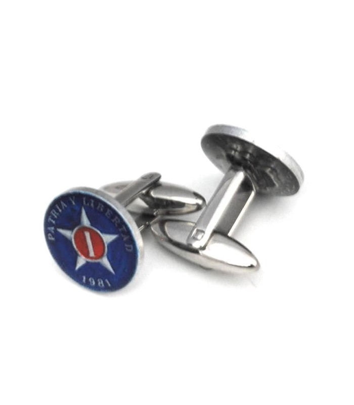 Gemelos para Camisa de Moneda 1 Centavo Cubano Cuban Cufflinks