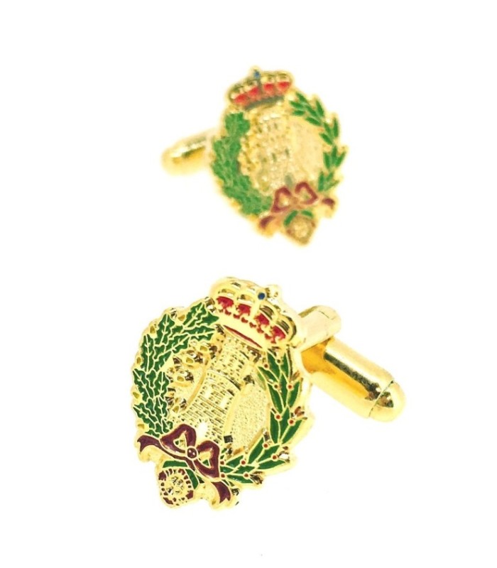Gemelos para Camisa del Emblema del Arma de Ingenieros del Ejército de Tierra de España