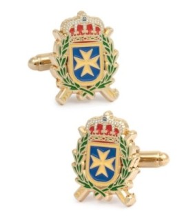 Gemelos para camisa del Escudo de la Inspección General de Sanidad de la Defensa