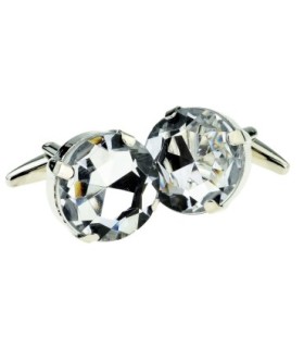 Gemelos para camisa Diamond Rounded