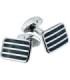 Gemelos para camisa Elegant Steel Blue Enamel Stripes