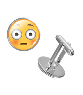 Gemelos para Camisa Emoticono Whatsapp Cara de Sorpresa