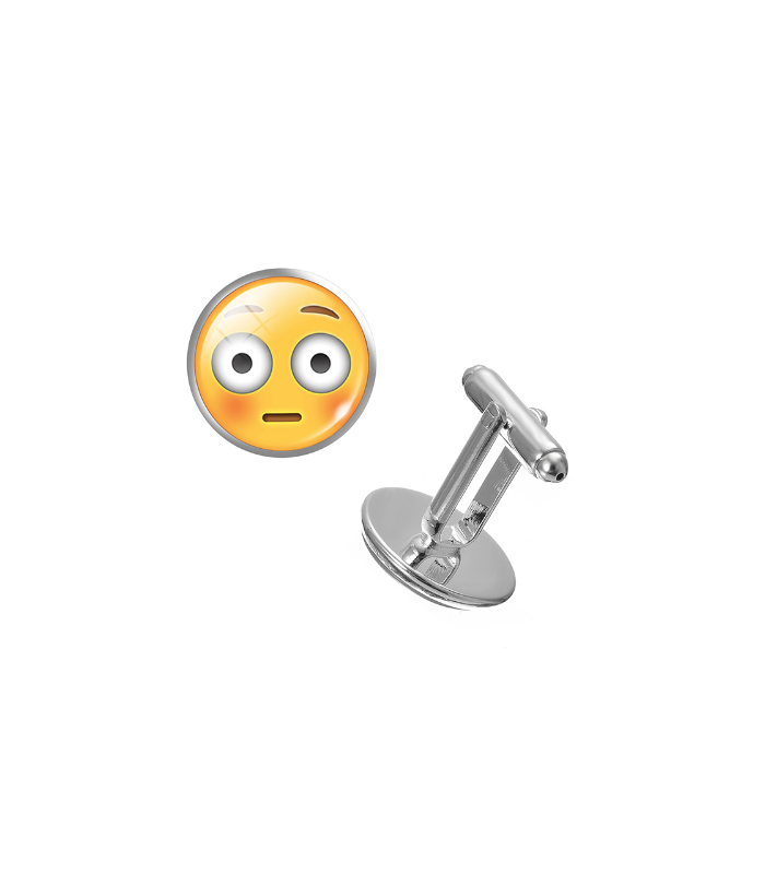 Gemelos para Camisa Emoticono Whatsapp Cara de Sorpresa