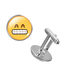 Gemelos para Camisa Emoticono Whatsapp Sonrisa con Dientes