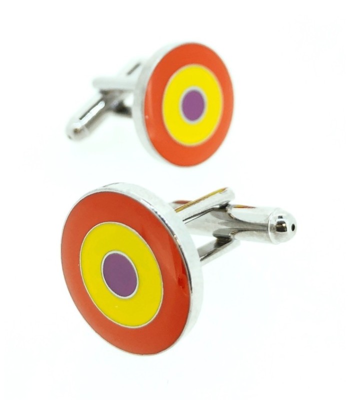 Gemelos para camisa Escarapela de las Fuerzas Aéreas de la II República Española