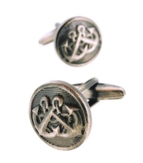 Gemelos para Camisa Escudo con Anclas Cruzadas