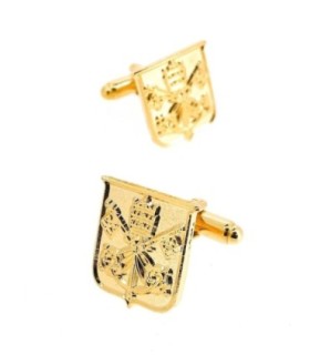 Gemelos para Camisa Escudo de la Santa Sede Vaticano Dorado