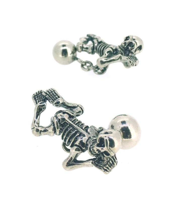 Gemelos para camisa Esqueleto Tumbado