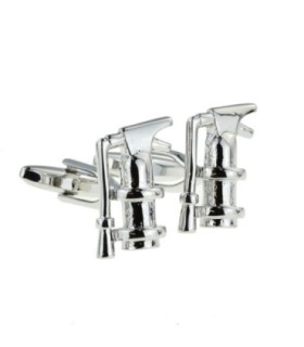 Gemelos para camisa Extintor De Incendios Plateado