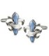 Gemelos para camisa Flor de Lys Blue and Steel