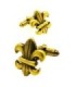 Gemelos para Camisa Flor de Lys old gold 20x16mm