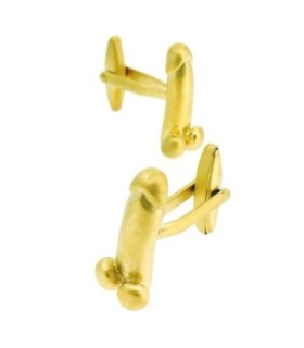 Gemelos para Camisa Funny Golden Penis