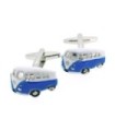 Gemelos para Camisa Furgoneta VW Color Celeste y Blanco