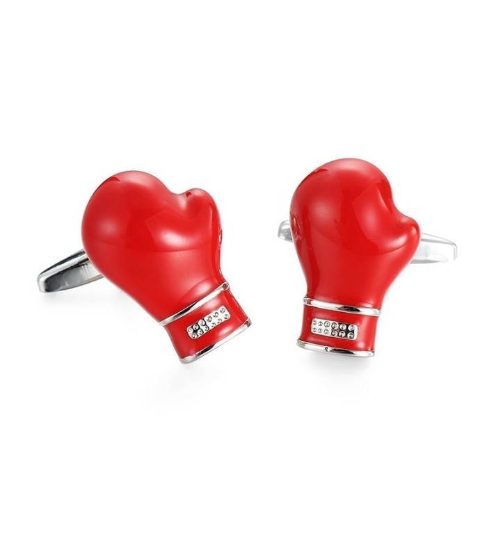 Gemelos para camisa Guantes De Boxeo Rojos