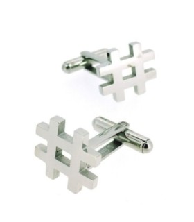 Gemelos para Camisa Hashtag Almohadilla