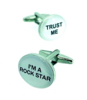 Gemelos para Camisa I Am a Rock Star Trust Me