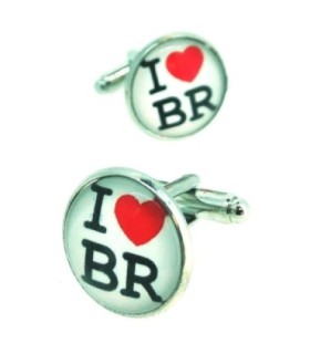 Gemelos para Camisa I Love Brasil