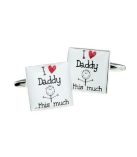 Gemelos para camisa I Love Daddy This Much