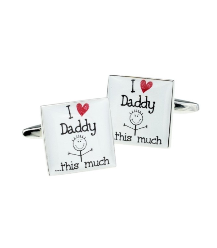 Gemelos para camisa I Love Daddy This Much