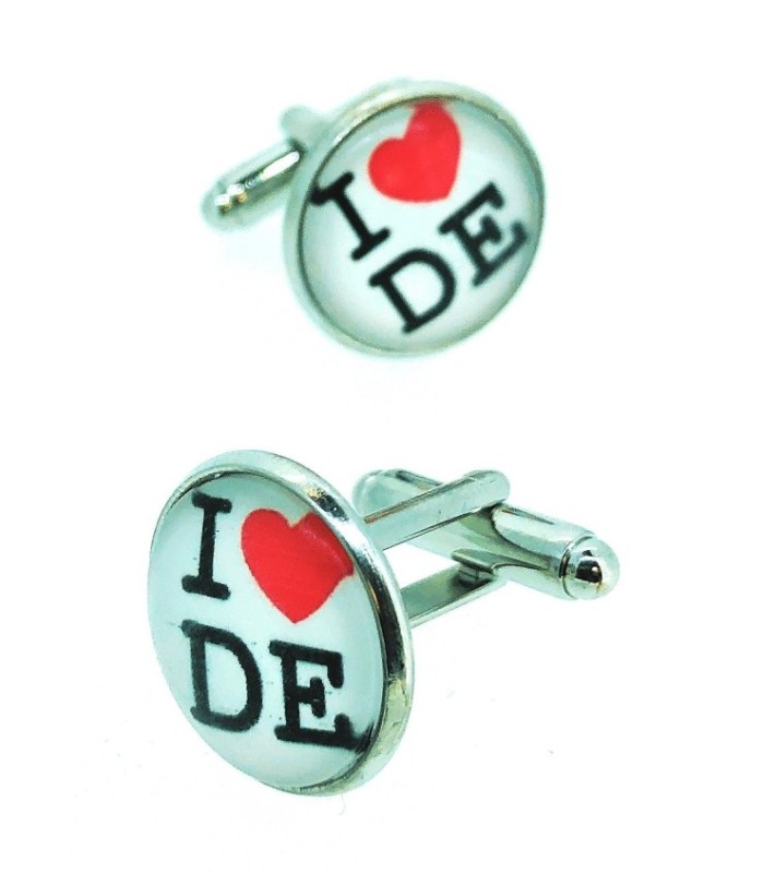 Gemelos para Camisa I Love Deutchland