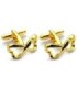 Gemelos para Camisa Infinito Corazón Dorado