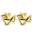 Gemelos para Camisa Infinito Corazón Dorado