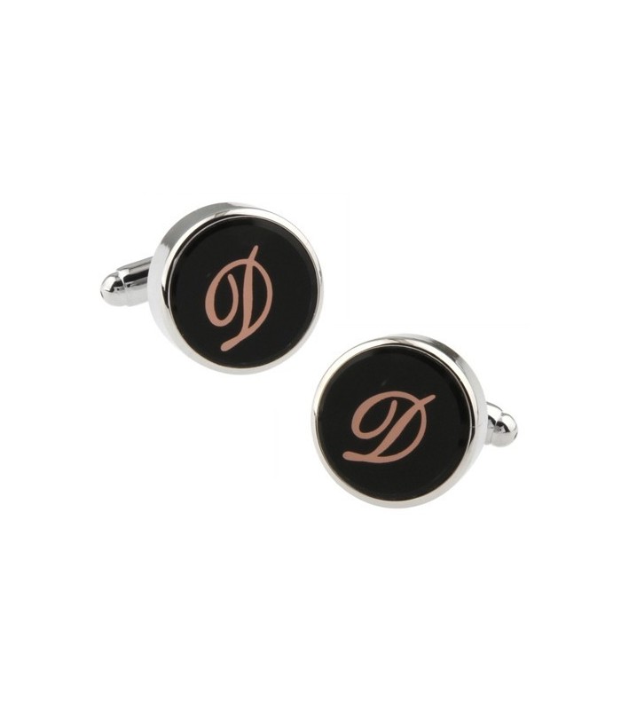 Gemelos para Camisa Inicial Letra Clásica D Medio Par