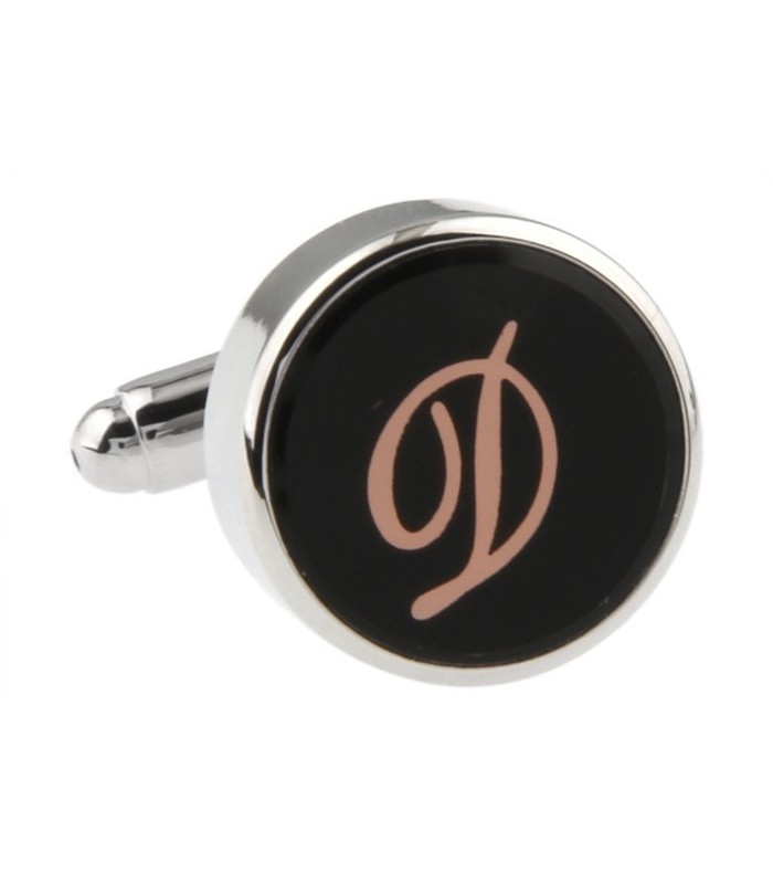 Gemelos para Camisa Inicial Letra Clásica D Medio Par