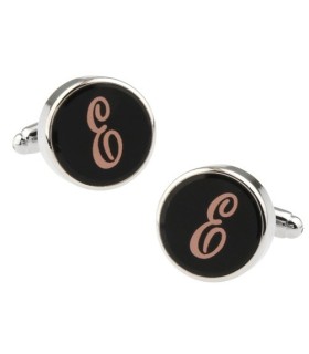 Gemelos para Camisa Inicial Letra Clásica E Medio Par