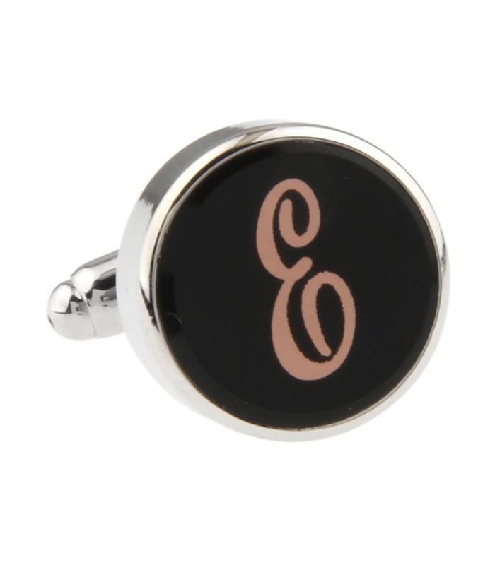 Gemelos para Camisa Inicial Letra Clásica E Medio Par