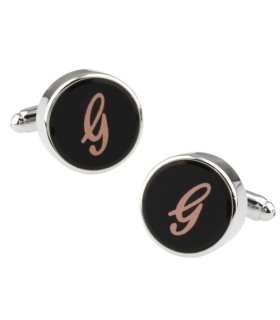 Gemelos para Camisa Inicial Letra Clásica G Medio Par