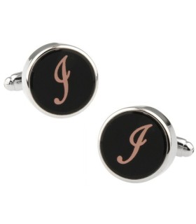 Gemelos para Camisa Inicial Letra Clásica J Medio Par