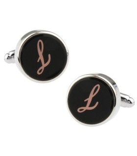 Gemelos para Camisa Inicial Letra Clásica L Medio Par