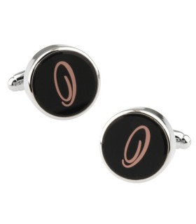 Gemelos para Camisa Inicial Letra Clásica O Medio Par
