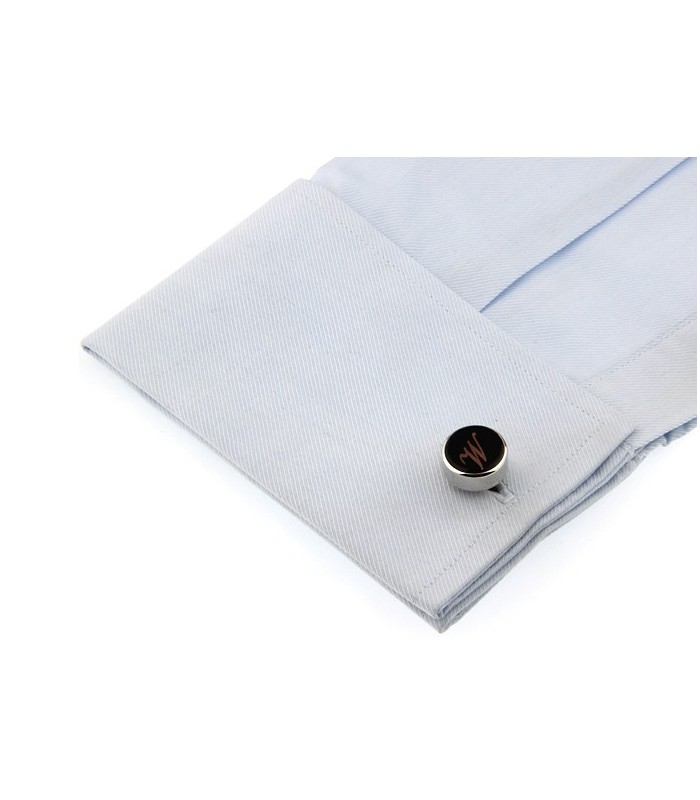 Gemelos para Camisa Inicial Letra Clásica W Medio Par