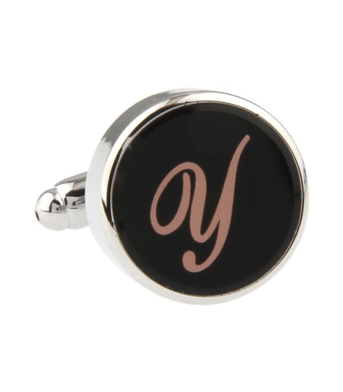 Gemelos para Camisa Inicial Letra Clásica Y Medio Par