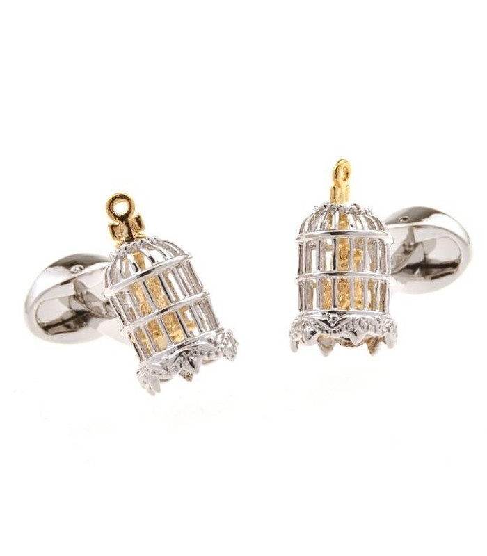 Gemelos para camisa Jaula de Pajaros Vintage